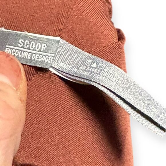 AERIE Women’s Brown Scoop Sports Bra with Striped Elastic Band Size Small - Picture 4 of 6